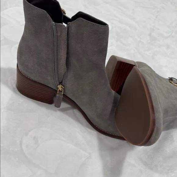 Gray Suede Ankle Boots