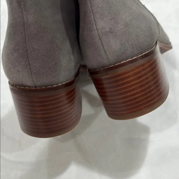 Gray Suede Ankle Boots