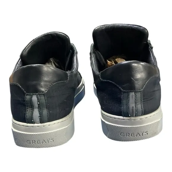 Greats Brooklyn Black Leather Low Top Men’s Sneakers Sz 12