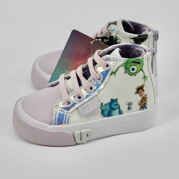 GROUND Up Disney 100 High Top Sneakers Toddler Size 5 in Purple/White NEW