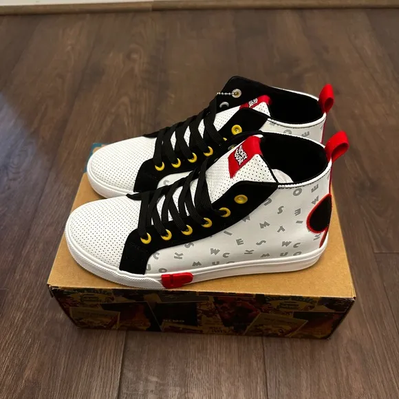 Ground Up Mickey Mouse Patch High-Top Sneakers