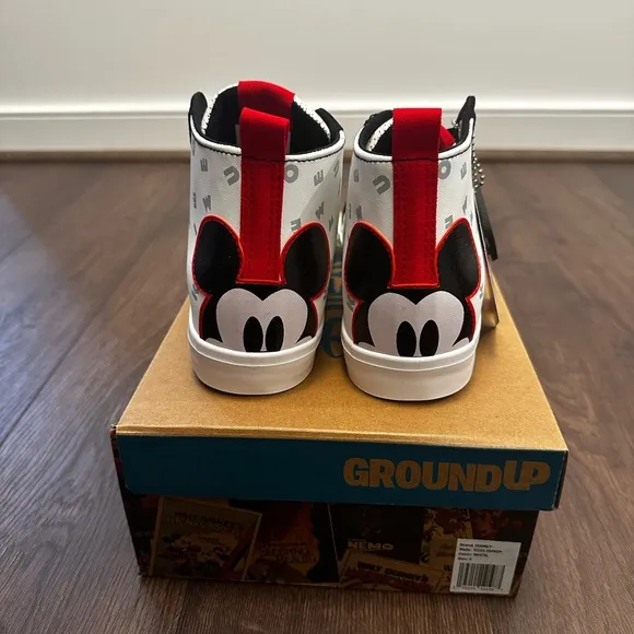 Ground Up Mickey Mouse Patch High-Top Sneakers