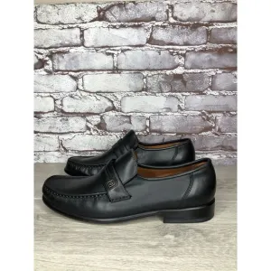 Guante Classic Black Leather Slip On Chile Loafers Dress Shoes Men Sz 9.5M US/43