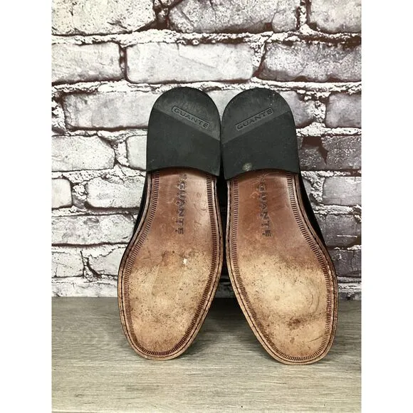 Guante Classic Black Leather Slip On Chile Loafers Dress Shoes Men Sz 9.5M US/43