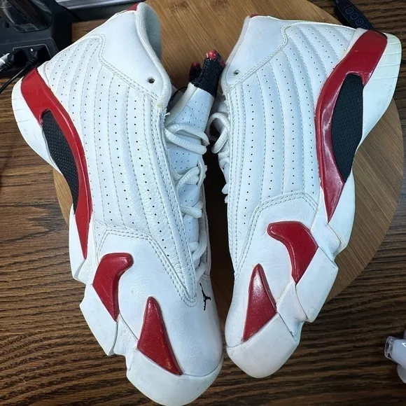 GUC 2006 Nike Air Jordan 14 Retro GS 'Candy Cane' 312091-101 Mens Size 6Y