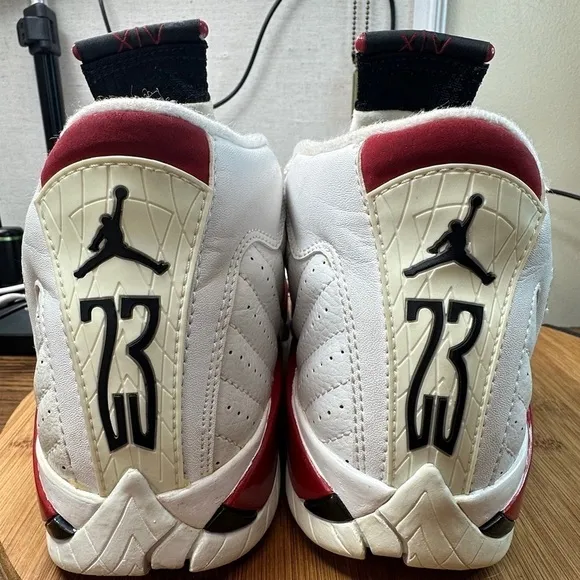 GUC 2006 Nike Air Jordan 14 Retro GS 'Candy Cane' 312091-101 Mens Size 6Y
