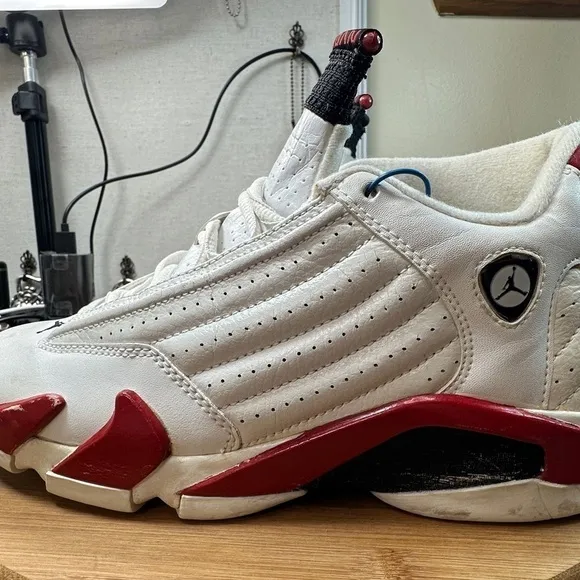 GUC 2006 Nike Air Jordan 14 Retro GS 'Candy Cane' 312091-101 Mens Size 6Y