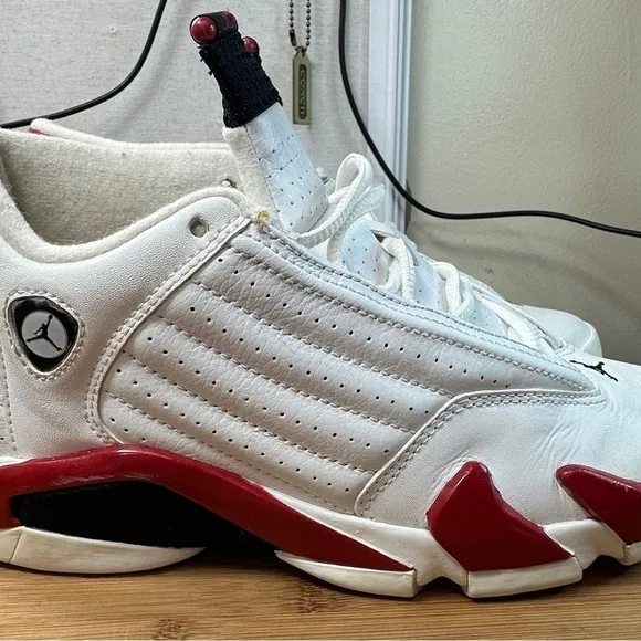 GUC 2006 Nike Air Jordan 14 Retro GS 'Candy Cane' 312091-101 Mens Size 6Y