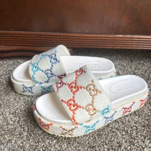 Gucci Multicolor Slide Sandals