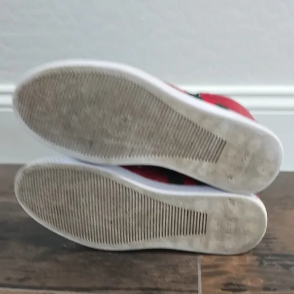 Gucci Red High-Top Sneakers Guccisima Size Eu 42 Us 9.5