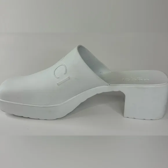 Gucci Women's White Platform Rubber Mules