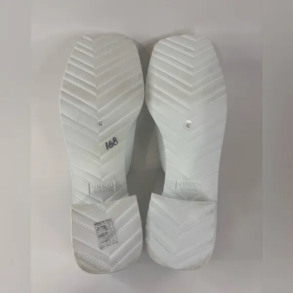 Gucci Women's White Platform Rubber Mules