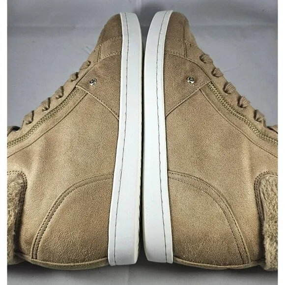 Guess Women's Sybela Laceup Beige Suede Leather Wedge Ankle High Top Size 11