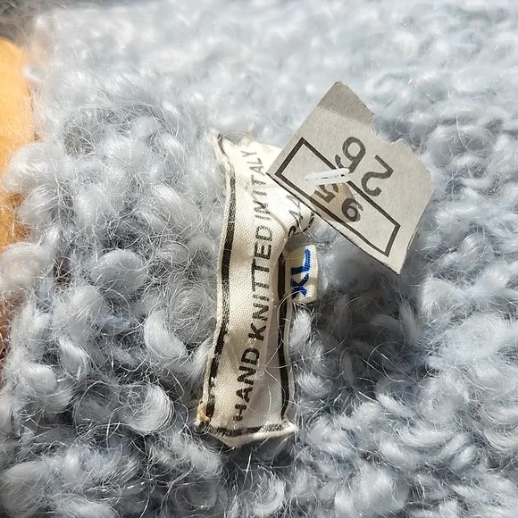Hand Made Italy, Professionally Clean, Chic Baby Blue Mohair Sweater, M, $54