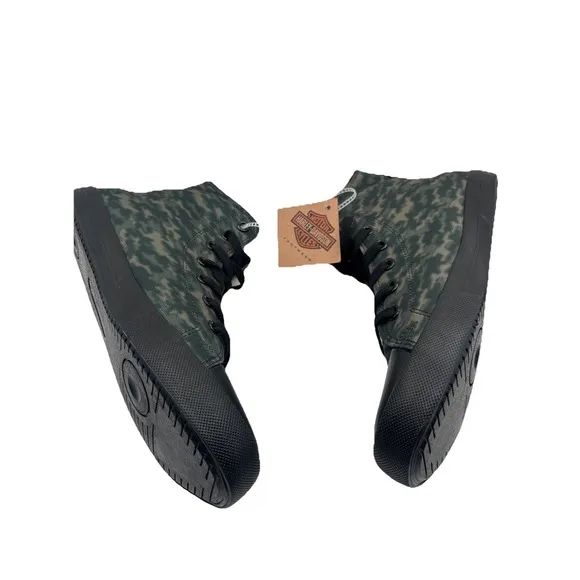 Harley Davidson Men's Baxter High-Top Camo Black/Green SneakersD93903 - SZ 10.5M