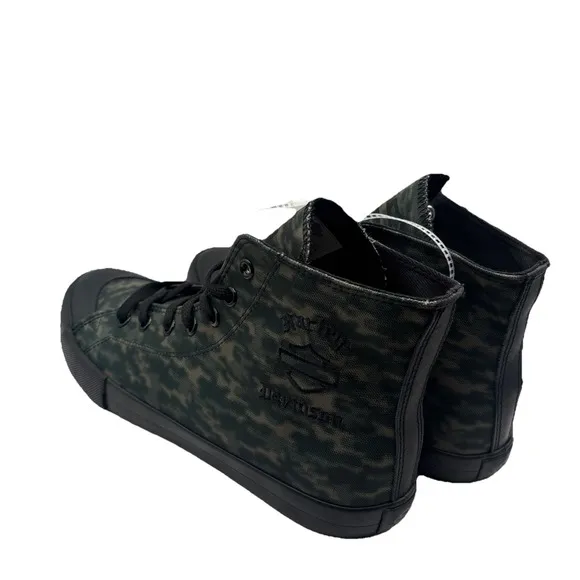 Harley Davidson Men's Baxter High-Top Camo Black/Green SneakersD93903 - SZ 10.5M