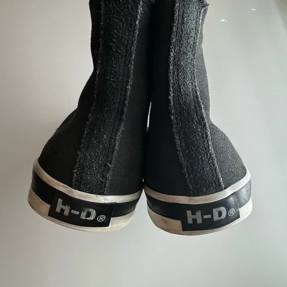 Harley-Davidson Mens Baxter Sneakers Shoes Black White Suede High Top 11.5