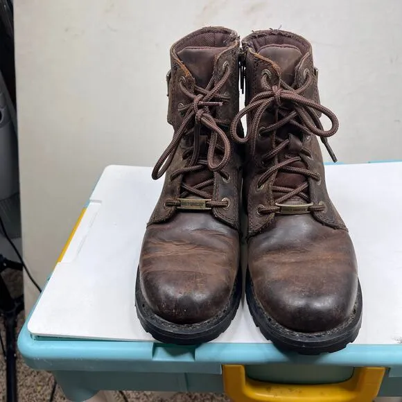 Harley Davidson Motorcycle Boots Womens 7.5 M Stylewood Brown Leather D87087