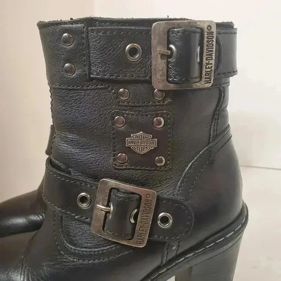 HARLEY DAVIDSON Women's Ludwell 5.5 Inch Black Fashion Boots Size 5.5