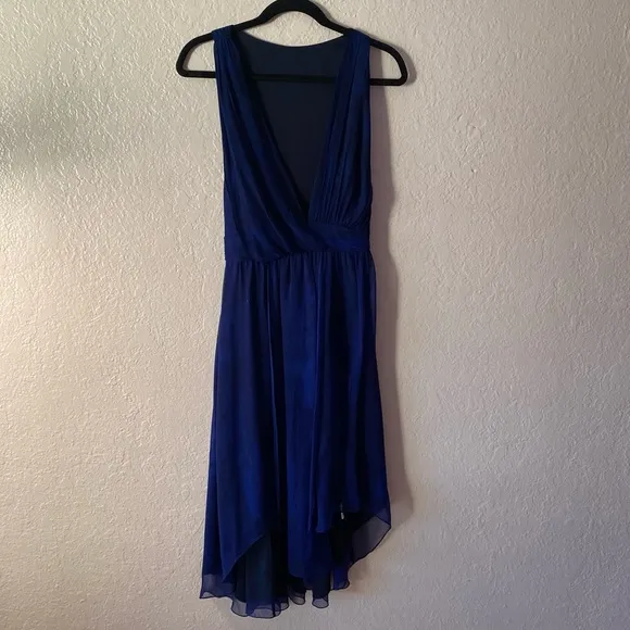 Haute Hippie $395 Miles To Go Dress Size L Moon Stone Blue Revolve Chiffon