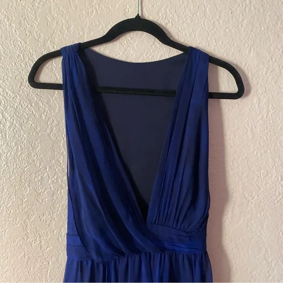 Haute Hippie $395 Miles To Go Dress Size L Moon Stone Blue Revolve Chiffon