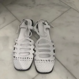 Hereu White Woven Sandals with Straps - excellent condition