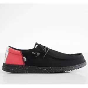 Hey Dude Wally Vida Mens 9 Shoes Mexico Flag Slip On Comfort Sneakers NEW Black