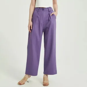 High-Waist Wide Leg Vintage Style Trousers