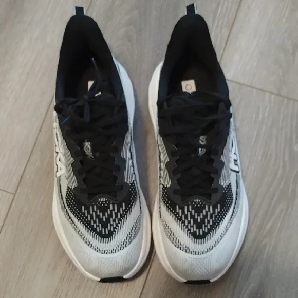 HOKA Black and White Running/Walking Shoes