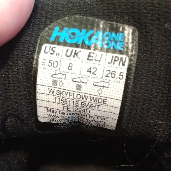 HOKA Black and White Running/Walking Shoes