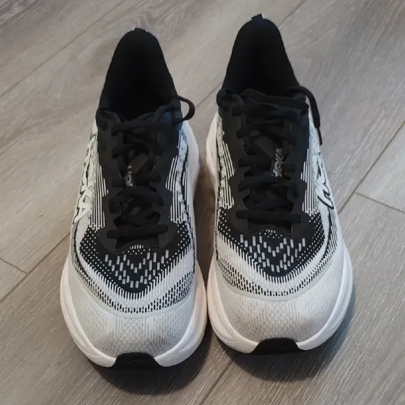 HOKA Black and White Running/Walking Shoes
