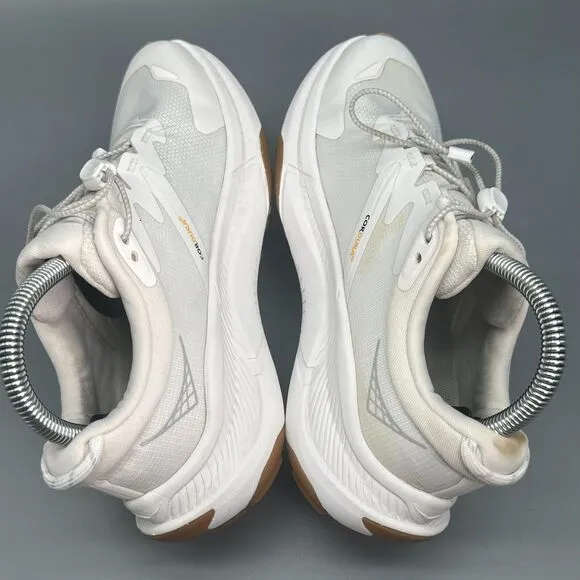 Hoka One One Transport Women's 7.5 White Athletic Sneakers Cord-Lock Low Top