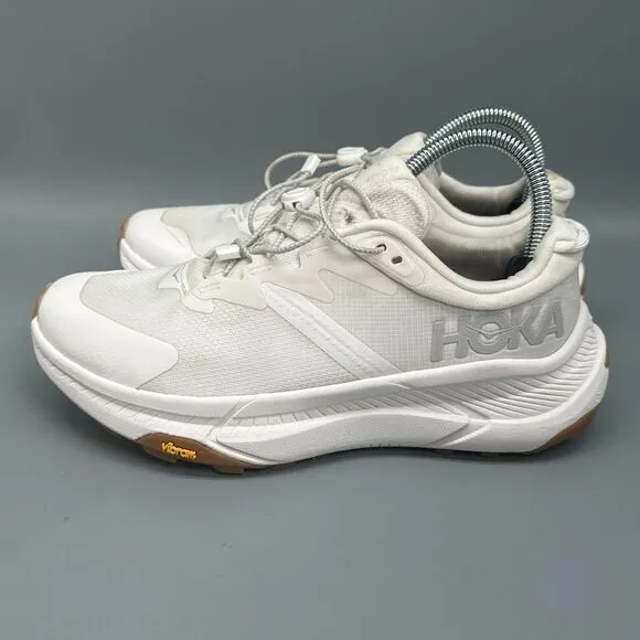 Hoka One One Transport Women's 7.5 White Athletic Sneakers Cord-Lock Low Top