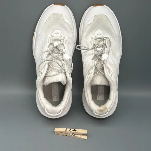 Hoka One One Transport Women's 7.5 White Athletic Sneakers Cord-Lock Low Top