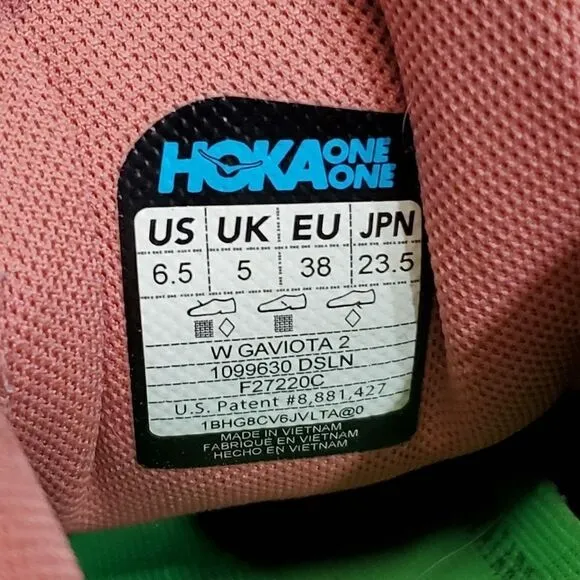 Hoka One One Gavoita 2 Running Shoe Coral /Gray Woman's 6.5