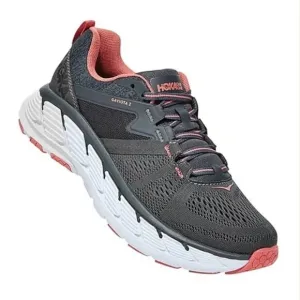 Hoka One One Gavoita 2 Running Shoe Coral /Gray Woman's 6.5