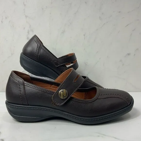 HOTTER Ortholite brown leather shoes