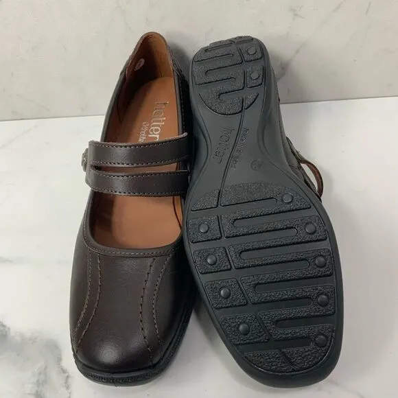HOTTER Ortholite brown leather shoes