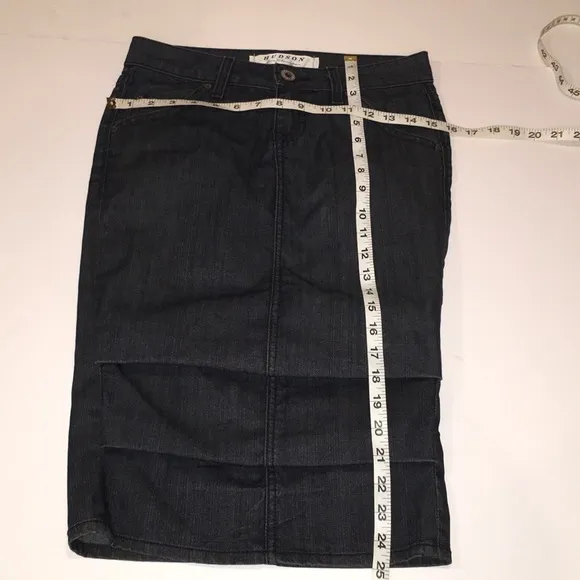 HUDSON JEANS tiered &amp; tapered denim pencil…