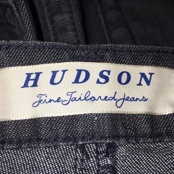 HUDSON JEANS tiered &amp; tapered denim pencil…