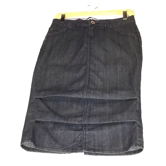HUDSON JEANS tiered &amp; tapered denim pencil…