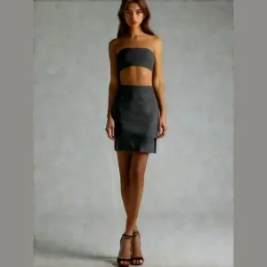 ICÔNE by SIMONS black bodycon bandage pencil skirt stretchy midi size S