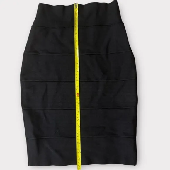 ICÔNE by SIMONS black bodycon bandage pencil skirt stretchy midi size S