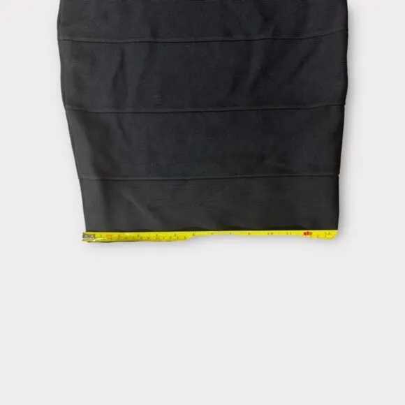 ICÔNE by SIMONS black bodycon bandage pencil skirt stretchy midi size S