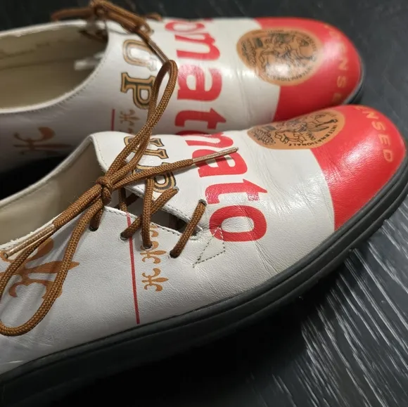 Icon Andy Warhol Campbells Tomato Soup Shoes Womens 6.5 M Vintage
