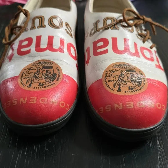 Icon Andy Warhol Campbells Tomato Soup Shoes Womens 6.5 M Vintage