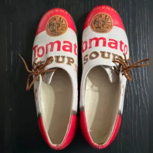 Icon Andy Warhol Campbells Tomato Soup Shoes Womens 6.5 M Vintage