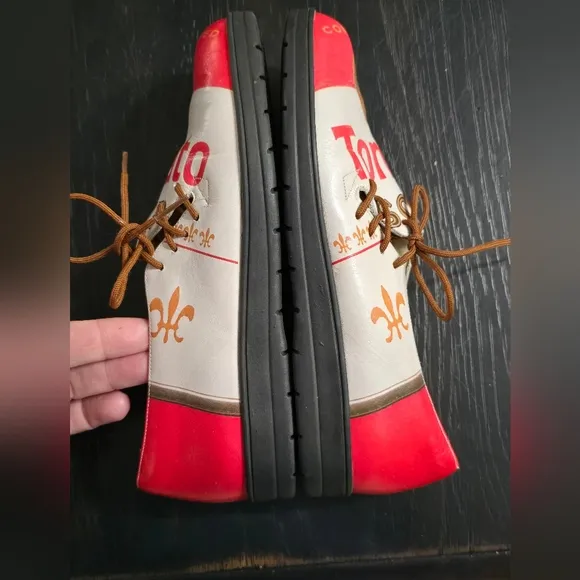 Icon Andy Warhol Campbells Tomato Soup Shoes Womens 6.5 M Vintage