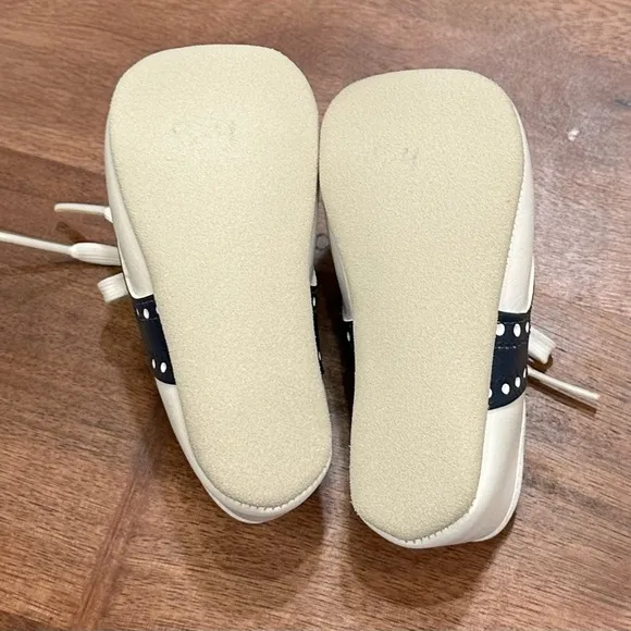 Infant Saddle Shoes By Wee Kids White Navy Made In USA Size 3✨Vintage✨EUC✨RARE✨