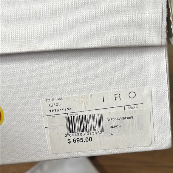 IRO Women's Black and Silver Leather Boots